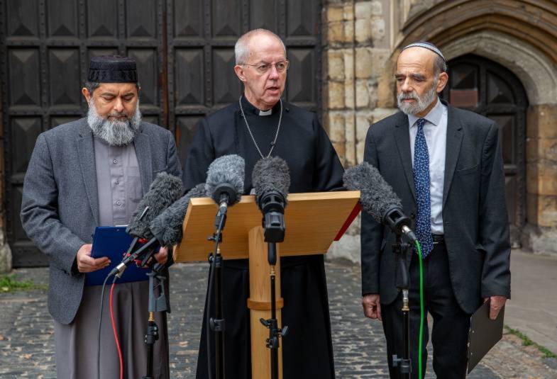 Archbishop Justin Welby, Sheikh Ibrahim Mogra and Rabbi Jonathan Wittenberg