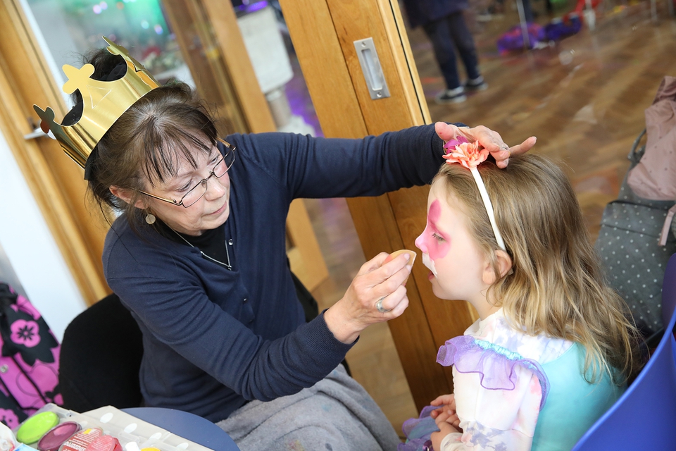 Churchwarden Jenny offered face-painting to children at St Michael’s, Paulsgrove