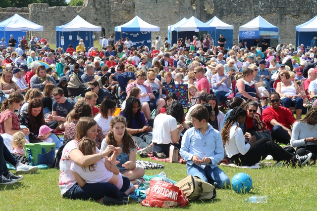 Part of the crowd at the 2019 Thy Kingdom Come prayer and worship gathering at Portchester Castle