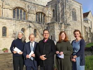 Bishop presents cheques to recipients of Lent Appeal