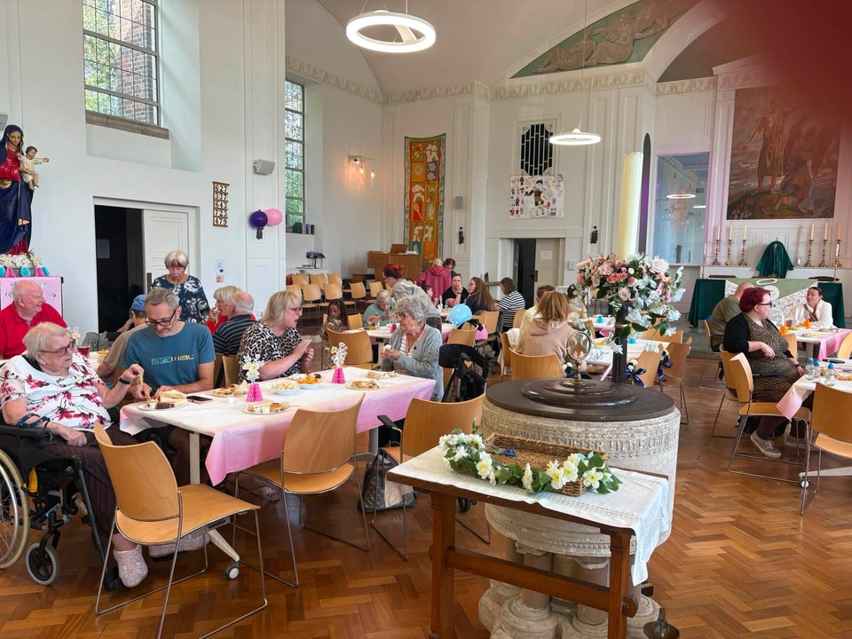 The cream tea party at St Michael's Church, Paulsgrove, on August Bank Holiday Monday
