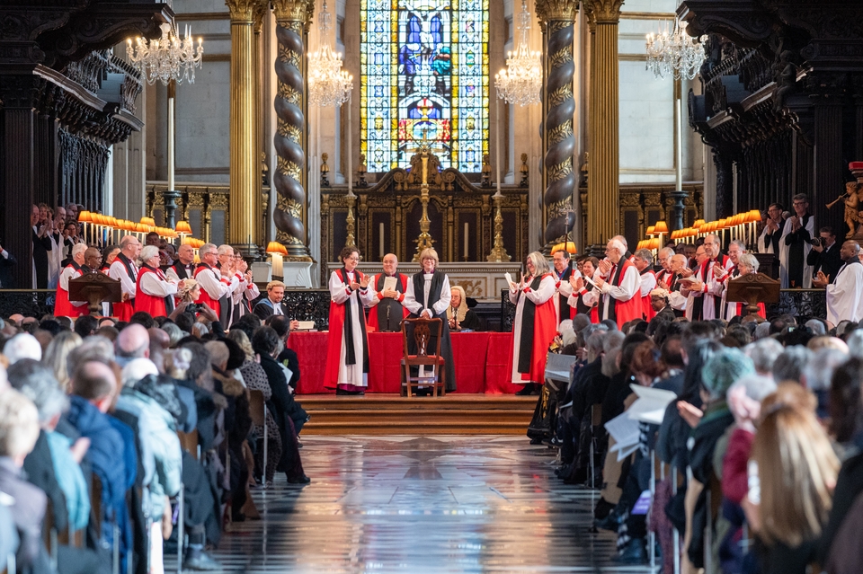 The confirmation of election inside St Paul’s Cathedral (photo: Graham Lacdao)