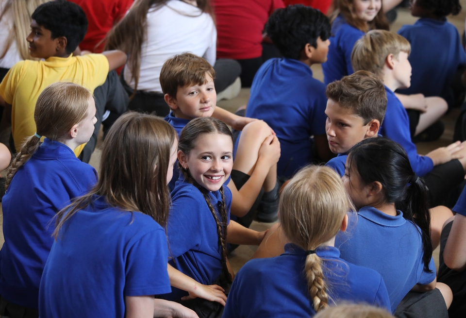 Pupils are told to look at each other, to recognise the game-changing potential in each of them
