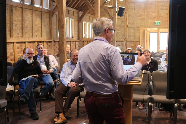 Making a point at the Diocesan Conference in 2018