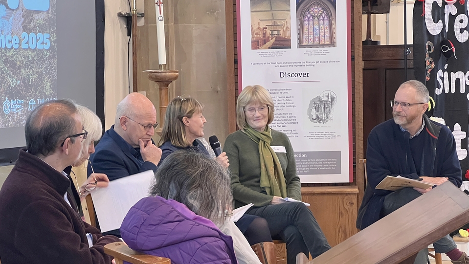 A panel of worshippers from churches across the island share their successes and challenges with their Eco Church journey