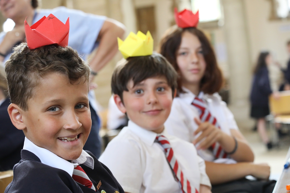 Year 6 pupils created special crowns in one of the workshops