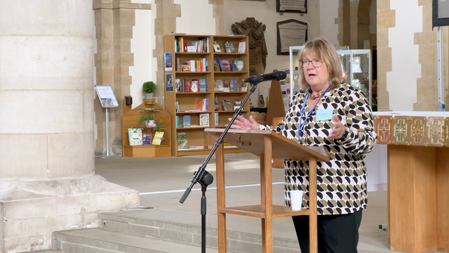 Diocesan Safeguarding Trainer Julie Barton speaking at a recent Safeguarding Conference at Portsmouth Cathedral