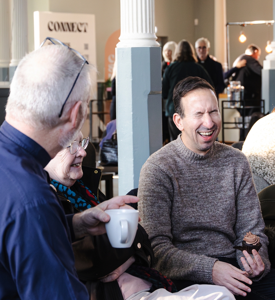 Clergy and lay leaders enjoyed each other’s company as they sat in the Cairn groups they’ll be part of