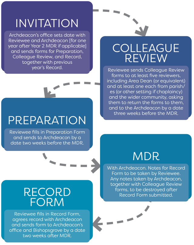 Flow diagram for Year 1 of Ministerial Development Review