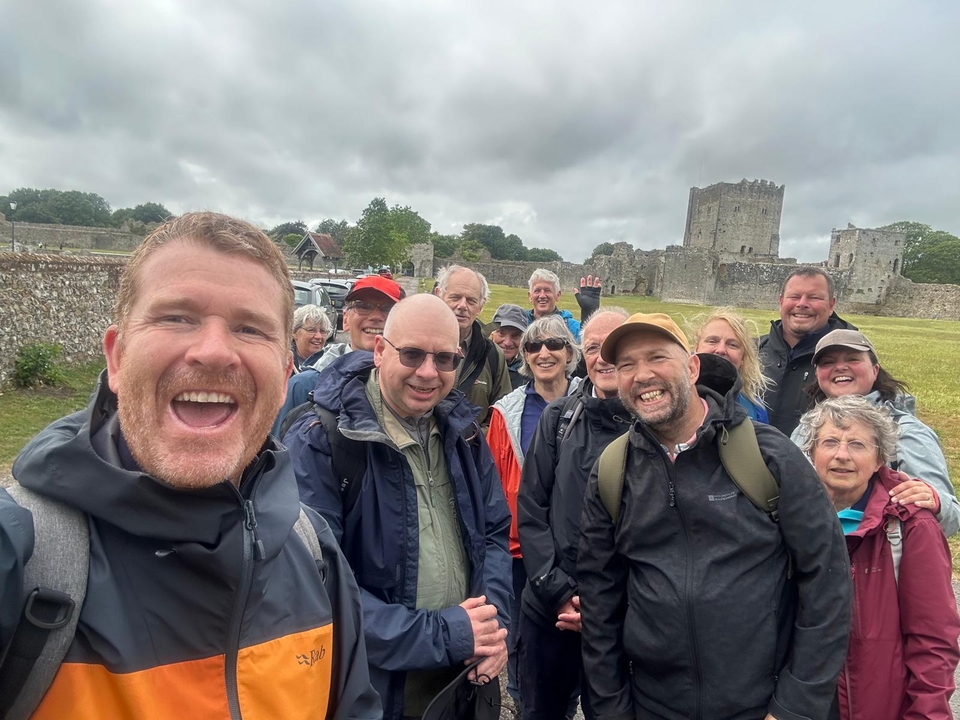 Pilgrims brave the rain to walk across Fareham
