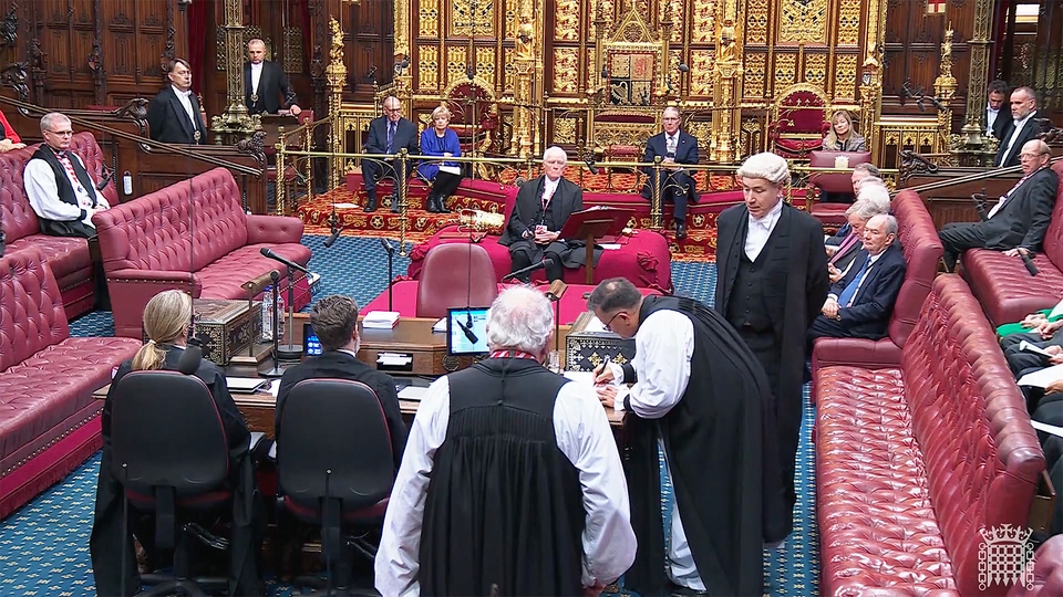 Bishop Jonathan signs himself in as a member of the House of Lords