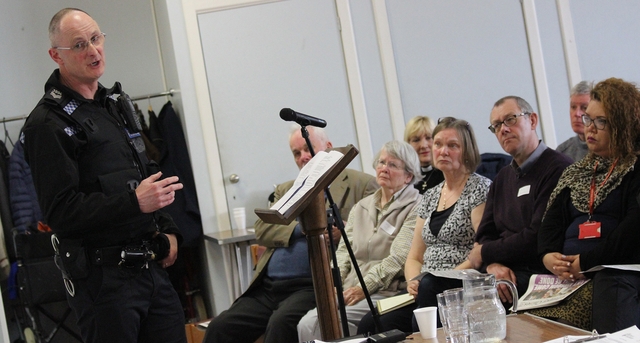 Sgt Tony Jeacock speaks to Diocesan Synod