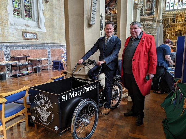 The e-cargo bike that is helping to reduce the carbon footprint at St Mary’s Church, Fratton