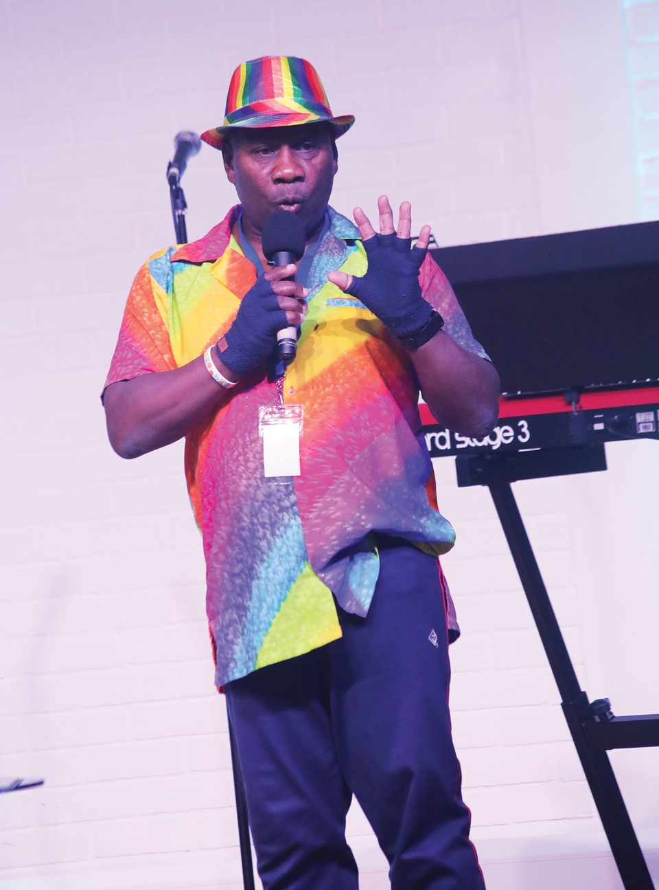 Leroy Osbourne speaking at a High Tide youth service at Emsworth Baptist Church