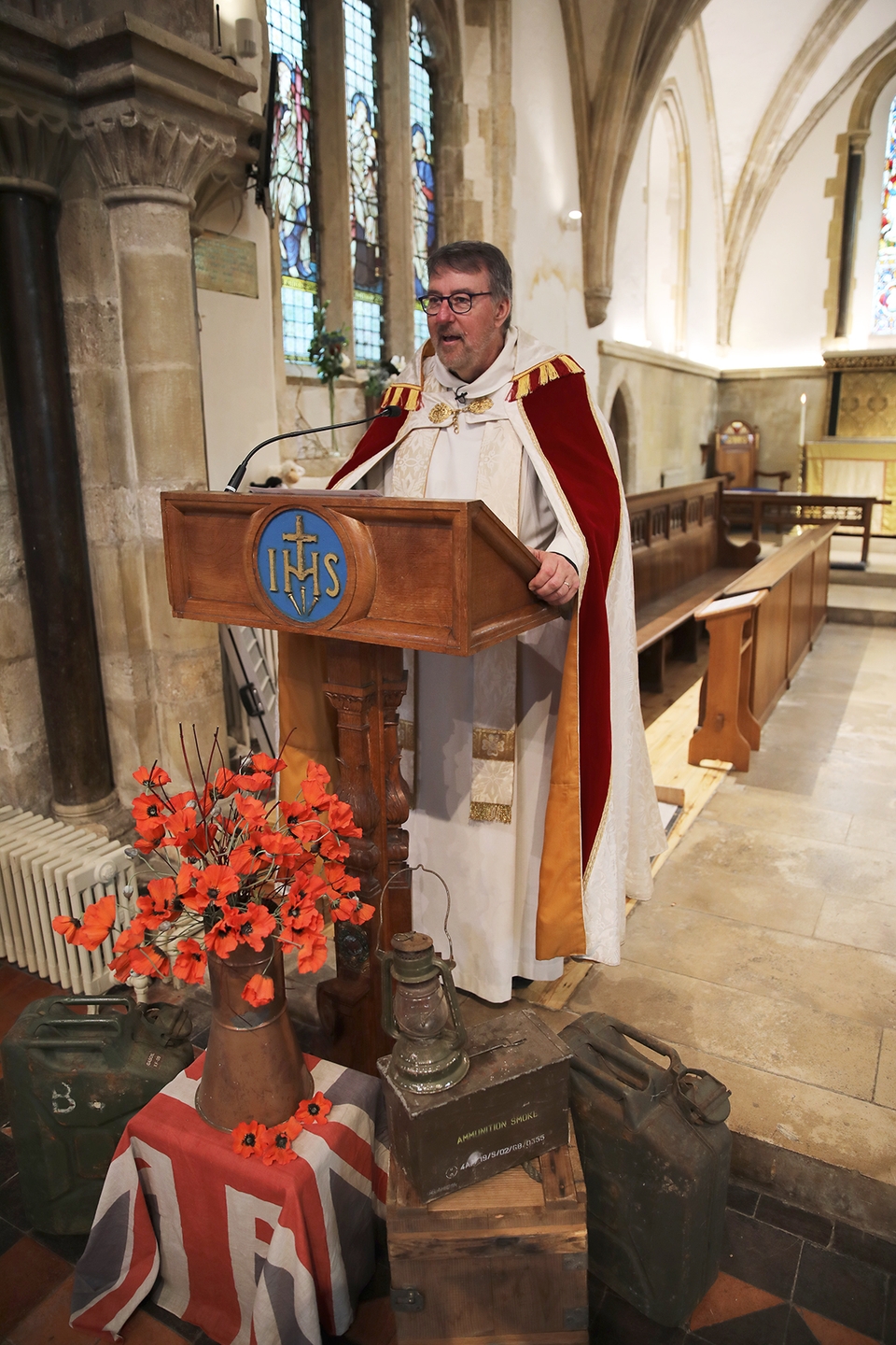 The rector of Havant, Canon Tom Kennar, preached about how we should honour the legacy of those who died during wartime
