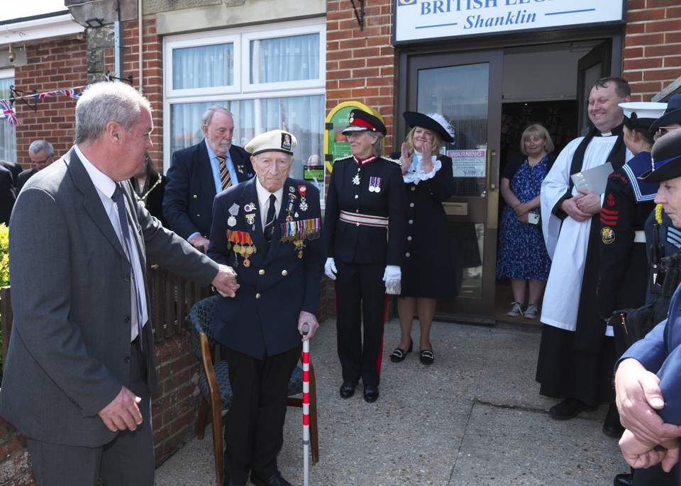 Alec Penstone, aged 100, at the Royal British Legion in Shanklin