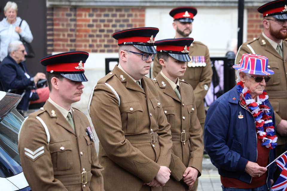 Members of 16 Regiment Royal Artillery, based at Thorney Island, attending the service