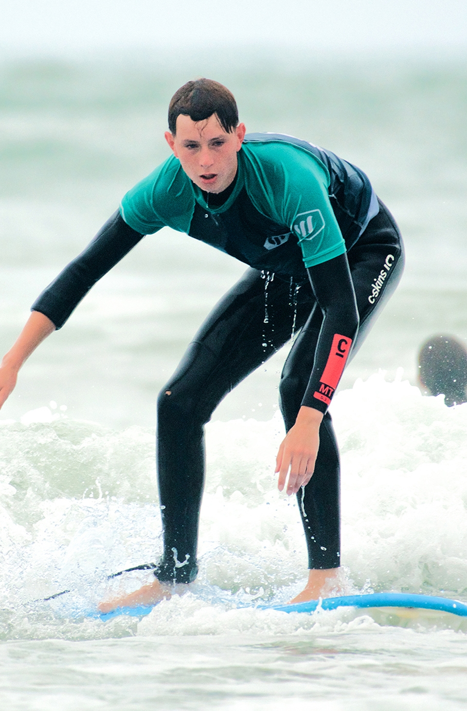 Almost all of the young people had never surfed before this trip