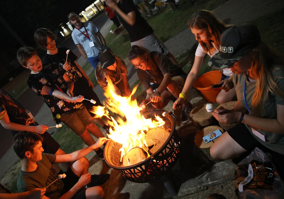The fire pit at the High Tide summer residential