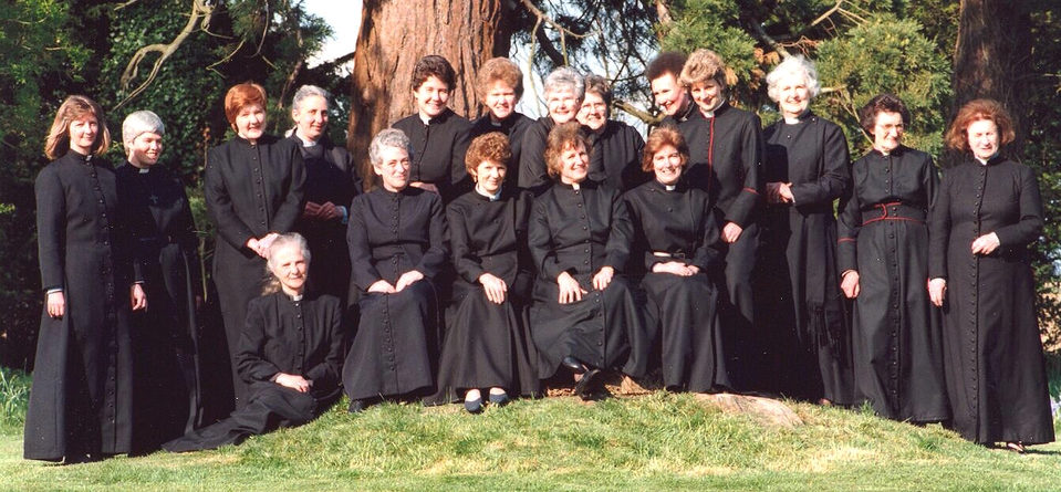 The first women priests to be ordained in our diocese, on their pre-ordination retreat back in 1994