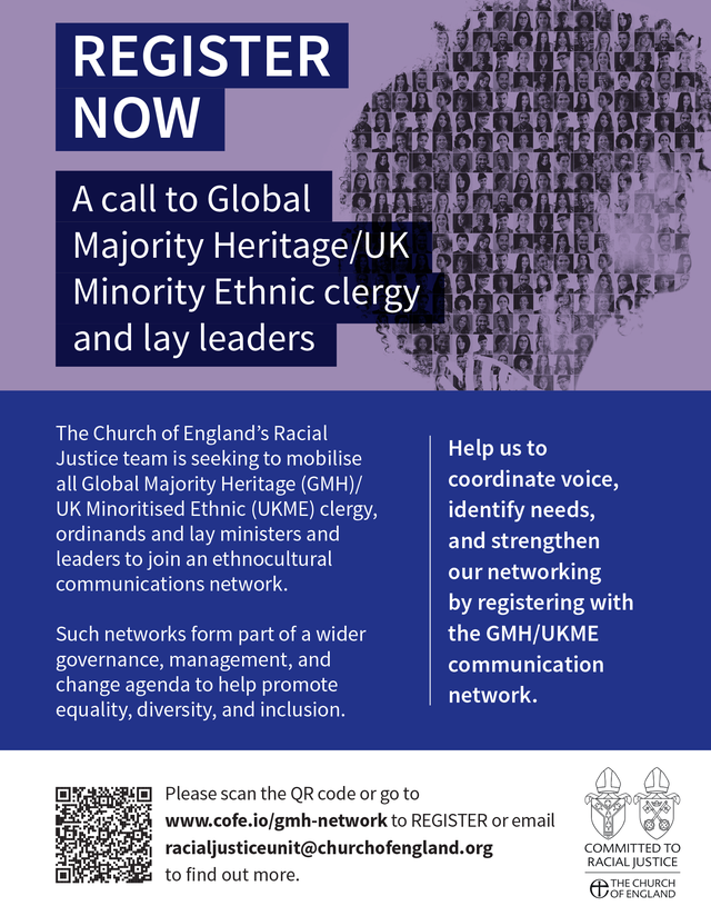 A call to Global Majority Heritage/UK Minority Ethnic clergy and lay leaders