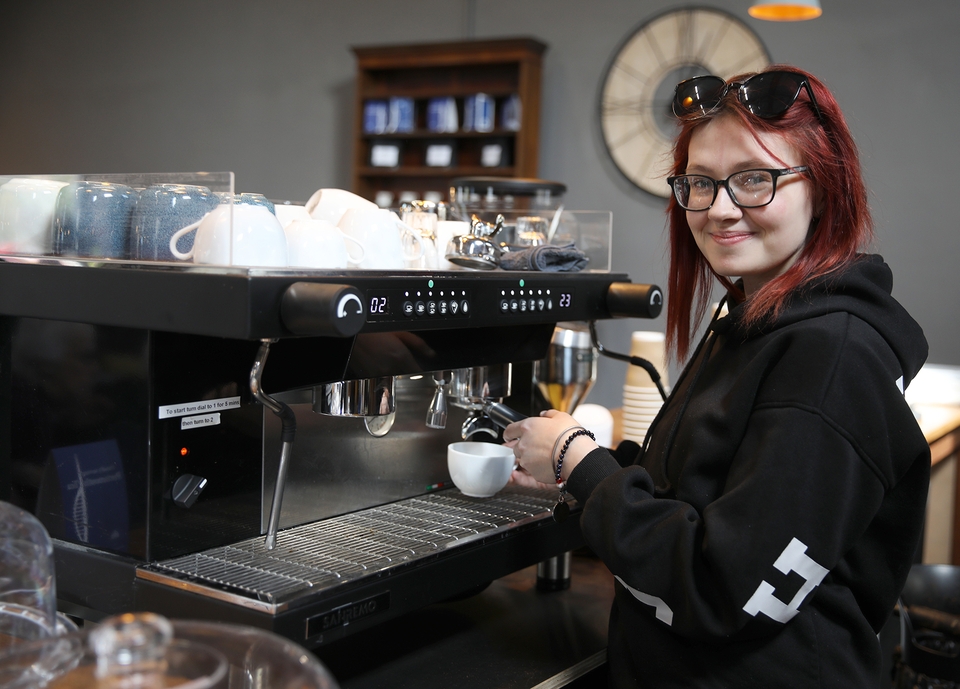 Kim is one of the young people who is working at The Host Cafe in Southsea